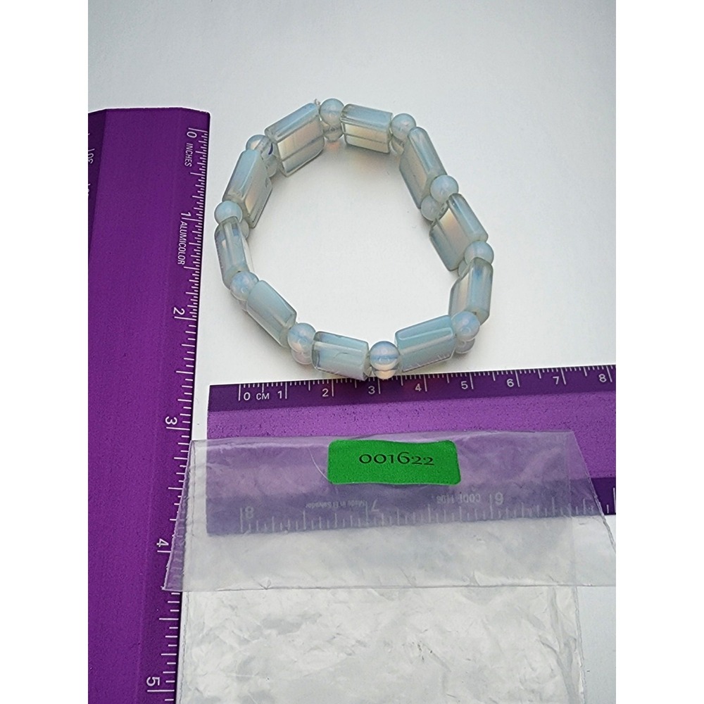 Gorgeous! Vintage Blue‎ Moonstone Beaded Stretchy Bracelet FREE $HIPPING!! - Picture 11 of 11